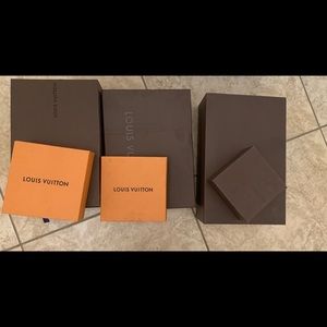 6 Louis Vuitton medium size box and small boxes
